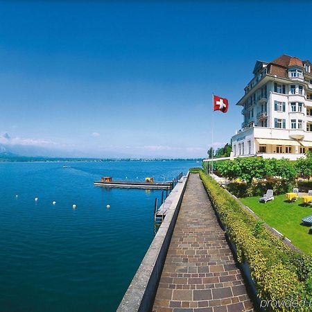 Hotel Restaurant Bellevue Au Lac Thun Exterior foto